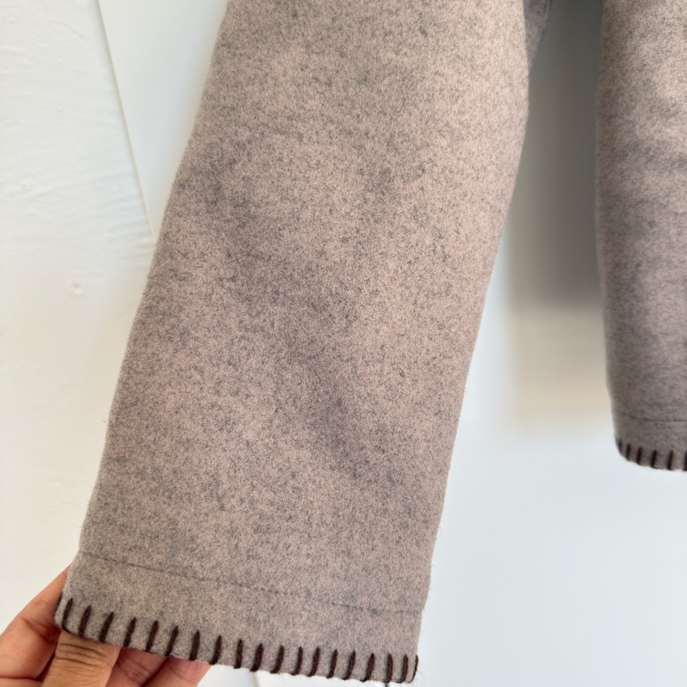 Vici Women's Beige Cardigan with Brown Trim - Picture 5 of 14